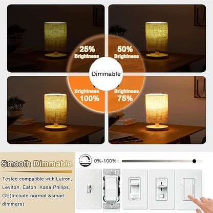 5 Inch Edison Bulb, 2700K Soft White E26 Led Bulb 6W Dimmable, 800LM T10 T9 Bulb Clear Glass Tubular Light Bulbs, AC 120V Equal 80 Watt Bulbs for Chandelier Pendant Wall Light - 4Pack