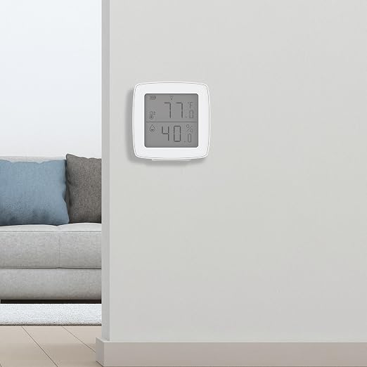 Feit Electric Smart Indoor WiFi Temperature and Humidity Sensor for Precision Environment Control, Wireless, Digital Remote App Control, Get Notification Alerts and No Hub Required - Temp/WiFi