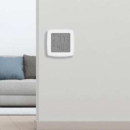 Feit Electric Smart Indoor WiFi Temperature and Humidity Sensor for Precision Environment Control, Wireless, Digital Remote App Control, Get Notification Alerts and No Hub Required - Temp/WiFi