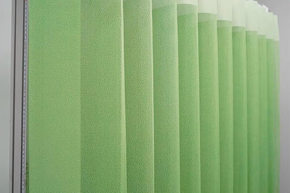 Motorized Sheer Vertical Blinds with Remote, Light Filtering Vertical Blind Sliding Door Blinds Remote Control Blinds for Sliding Glass Door Customize, Green