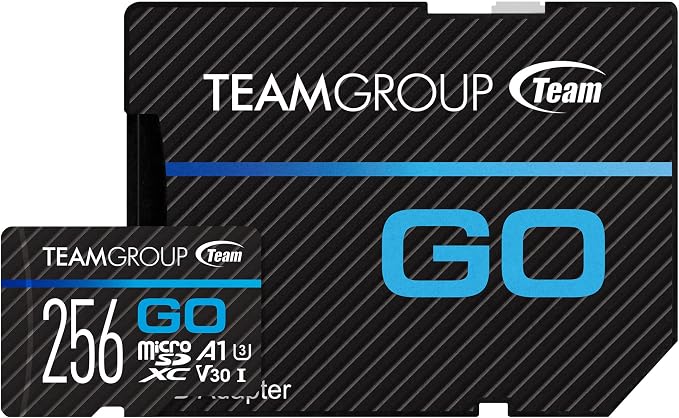 TEAMGROUP GO Card 256GB x 2 Pack MicroSDXC UHS-I U3 V30 4K for Action Cameras & Drone High Speed Flash Memory Card with Adapter for Outdoor Sports&Vlog, 4K Shooting,GoPro&Insta360&DJI TGUSDX256GU364