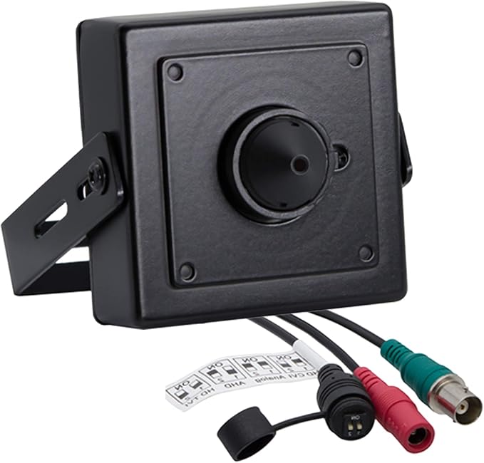 Evertech 1080p HD 4in1 AHD TVI CVI, Analog Indoor Mini Hidden Camera with Wide Angle Pinhole Lens