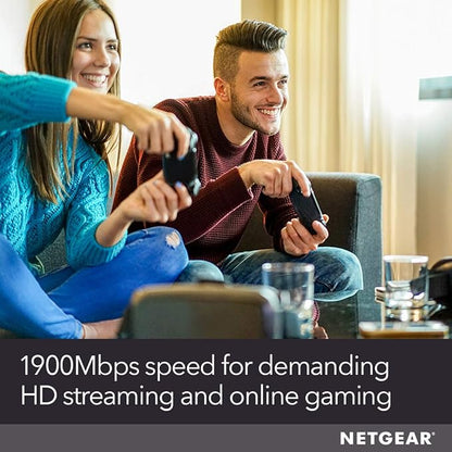 NETGEAR WiFi Mesh Range Extender (EX6400) - Add up to 2,100 sq. ft., 35 Devices - AC1900 Dual Band Wireless Signal Booster & Repeater (up to 1.9 Gbps Speed), Smart Roaming – Free Expert Help
