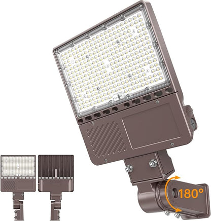 150W/120W/90W LED Parking Lot Light UL Listed 21000LM 5000K LED Street Flood Light with Photocell, IP65 Waterproof Commercial Shoebox Area Lights Slip Fit Mount for Parking Lot, AC100-277V