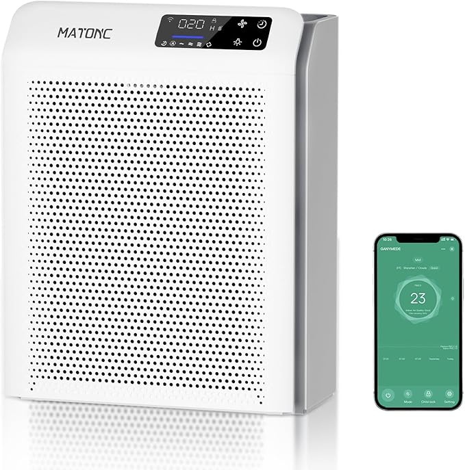 Air Purifiers for Home Bedroom Large Room Up to 3500 Ft², App Smart Control,Real-Time Air Quality Sensor, Ultra-Quiet Sleep Mode, Auto Mode, HEPA Air Purifier for Pet Hair Dust Odors