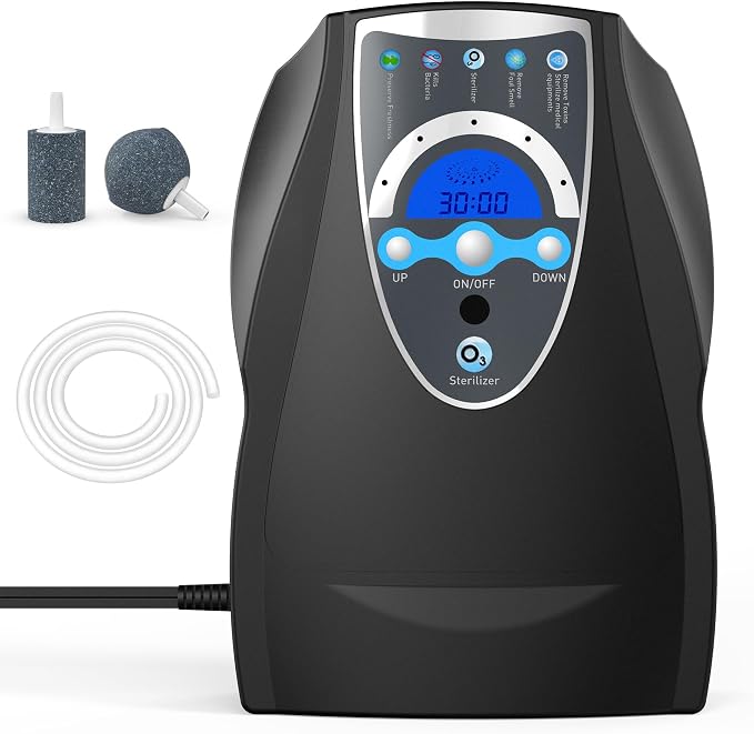 Ozone Machine Generator, 500mg/h Portable Ozone Machine for Home, Kitchen, Office, Cleaning Water, Fruits and Vegetables,Multifunctional with Timer, Black