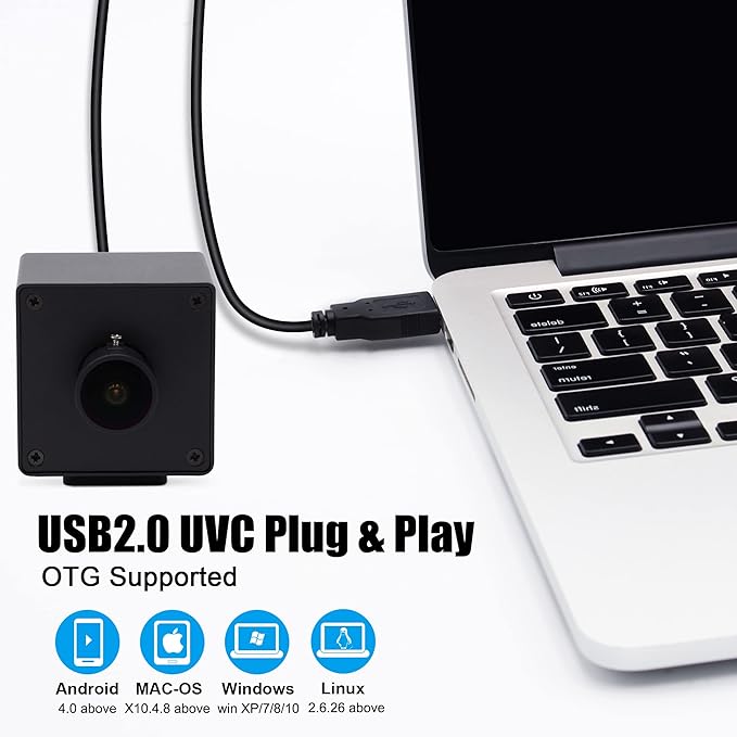 SVPRO 4K USB Wide Angle UVC Computer Camera With 170 Degree Fisheye Lens, Industrial IMX317 Sensor for Linux Windows Android Mac OS, Plug&Play Video With 1/4" Screw Mount