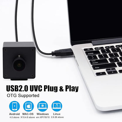 SVPRO 4K USB Wide Angle UVC Computer Camera With 170 Degree Fisheye Lens, Industrial IMX317 Sensor for Linux Windows Android Mac OS, Plug&Play Video With 1/4" Screw Mount