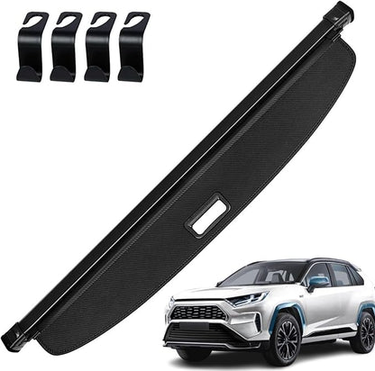 AUXKO Retractable Cargo Cover for Toyota RAV4 2025-2019, Cargo Trunk Cover Luggage Security Shade Cover for 2025 2024 2023 Toyota RAV4 Shielding Shade Anti-Peeping Luggage Privacy Screen, Carbon Fiber