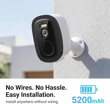 2.4G/5G WiFi Security Cameras Wireless Outdoor 4Pack, 2K QHD Video