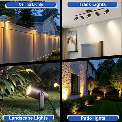 MR16 LED Bulb Dimmable, 4W Magnetic Touch Dimming MR16 GU5.3 LED Bulb Aluminum 3000K, 12V Low Voltage Landscape Light Bulbs for Outdoor Landscape Lighting and Indoor Accent Lighting, 1 Pack