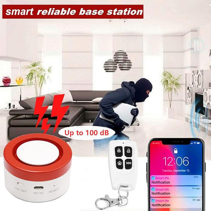 WiFi Door Alarm System: DIY Wireless Smart Home Security System Kit with APP Alerts, 9 Pieces-Kit (Alarm Siren, Door Window Sensor, Remote), Compatible with Alexa/Google, for House, Apartment