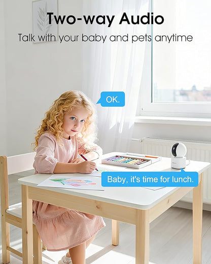 ARCCTV Cameras for Home Security, Pet Camera with WiFi 6&5GHz/2.4GHz, Motion Tracking Never Miss a Moment, 2-Way Audio, Night Vision, Compatible with Alexa Upgrades Your Idoor Security