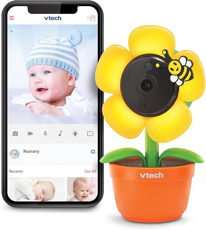 VTech RM9751 Yellow Daisy Smart Wi-Fi Baby Camera