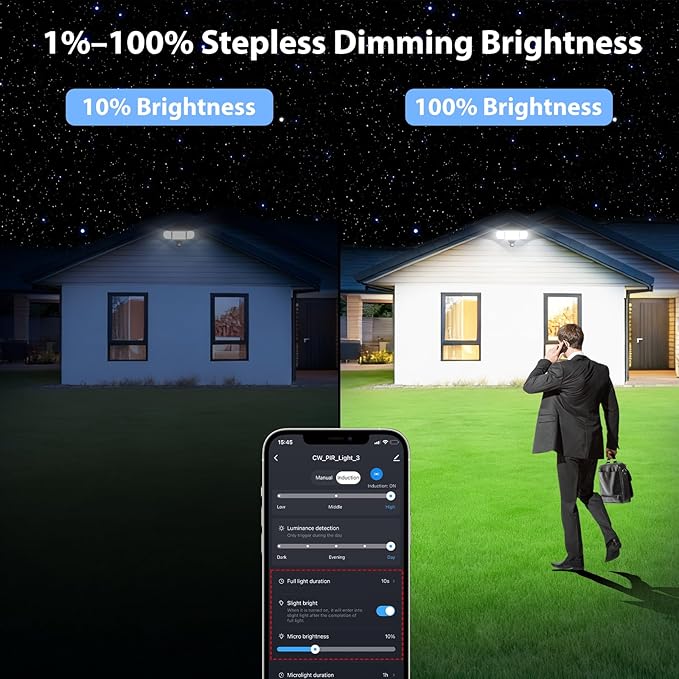 120W Smart Flood Light Outdoor, 12000lm Motion Sensor Outdoor Lights, WiFi Alexa Floodlight APP Control, 2700K-6500K Motion Lights for Outside, IP65 Waterproof LED Security Light, Black