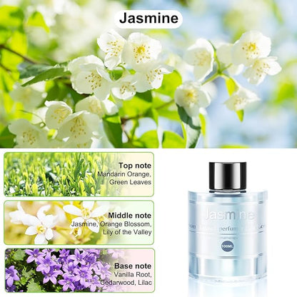 Smart Car Air Freshener Refill, CO01/Smart Dedicated Perfume, 3.5OZ Car Diffuser Essential Oil Lasts for 4-8 Months, Made of Natural Plant Extracts, Jasmine