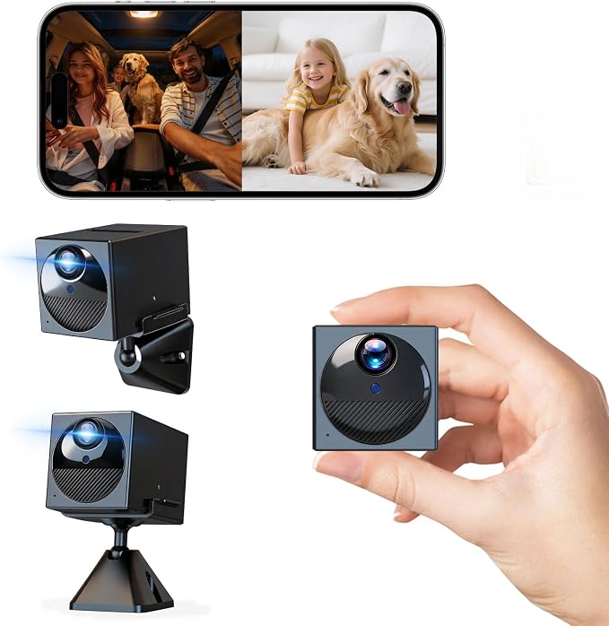 4G LTE Security Camera No WiFi Needed, Cellular Indoor Camera with SIM Card Slot, 2K QHD Wireless Camera, Motion Detection Alerts, Long Battery Life, Portable Camera for Home, Car, Trail Security