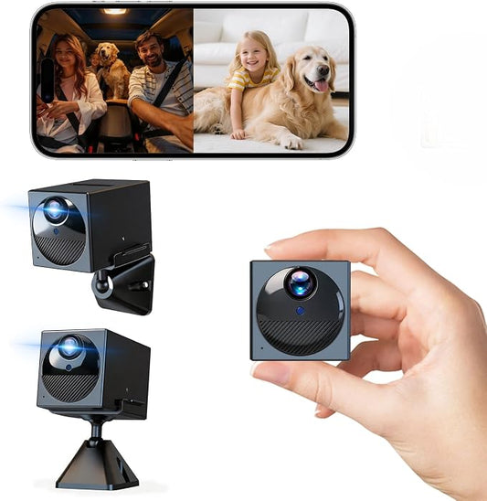 4G LTE Security Camera No WiFi Needed, Cellular Indoor Camera with SIM Card Slot, 2K QHD Wireless Camera, Motion Detection Alerts, Long Battery Life, Portable Camera for Home, Car, Trail Security