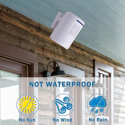 Motion Sensor Alarm - Seanme Wireless Driveway Alarm 100m Long Distance Signal Transmission, Home Security Alarm System Motion Sensor Doorbell with 38 Chime Tunes, 4 Volume Levels