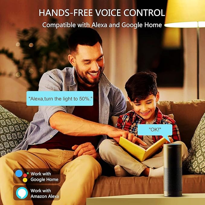 9W Smart Light Bulb(80W Equivalent)A19 E26 900Lumens LED Color Changing Light Bulbs,adjustable 16 Million DIY Colors and Music Sync 2700K-6500K WiFi Bulb Work with Alexa, Google Home, No Hub Required