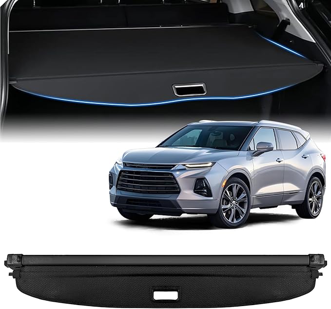 AUXKO Retractable Cargo Cover for Chevy Blazer EV/Honda Prologue 2026-2024, Luggage Security Shade Cover for 2025 Blazer EV/Prologue Shielding Shade Anti-Peeping Luggage Privacy Screen, Carbon Fiber