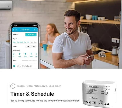 Smart Relay Module,Zigbee WiFi Wireless Garage Door Opener,1CH DC 7-32V/USB 5V Remote Control,Dry Contact Momentry Switch,Compatible with Alexa and Google Home