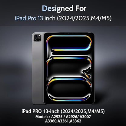 Peslv 4-Way Magnetic Privacy Screen for iPad Pro 13 Inch M4/M5 [2024/2025 7/8th Gen], 360 Removable Anti Blue Light Glare Spy Filter, High Sensitive Bubble-Free Black Security Screen Protector