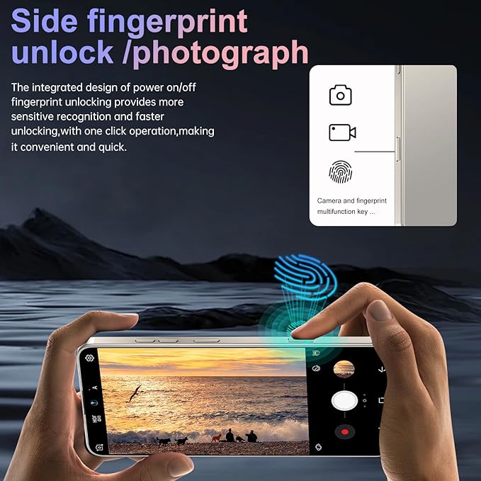 17PM Smartphone: Snapdragon 8 Gen 3, 12GB RAM + 512GB Storage, 7000mAh Battery, 6.99-inch Display, 68MP+108MP Camera, Android 15, 5G, Dual SIM - Superior OS Outperforms Competitors (Gray)