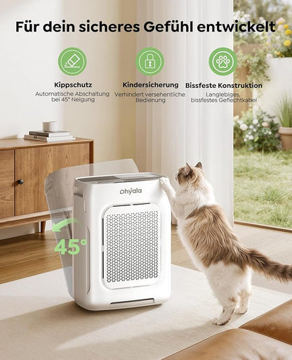 Official 6 pcs Pre-Filters & 2pcs Hepa Filters Compatible with KJ03 Air Purifier, Removes Pollen, Dust, Smoke