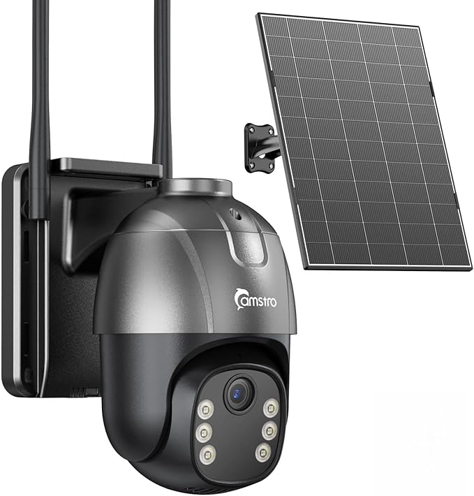 4G Solar Security Cameras Wireless Outdoor with 32GB SD Card, Forever Power with Solar Panel, 24/7 Recording, Color Night Vision, AI Detection, Easy Setup, IP66 Waterproof,New AOV Technology
