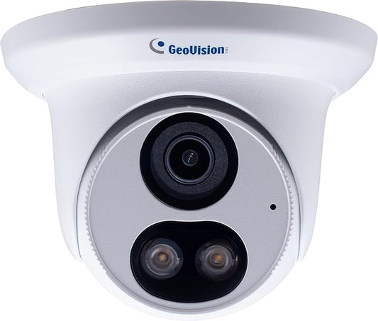 GeoVision GV-EBFC5800 5MP H.265 Super Low Lux WDR Pro Full Color Warm LED Eyeball Dome IP Camera