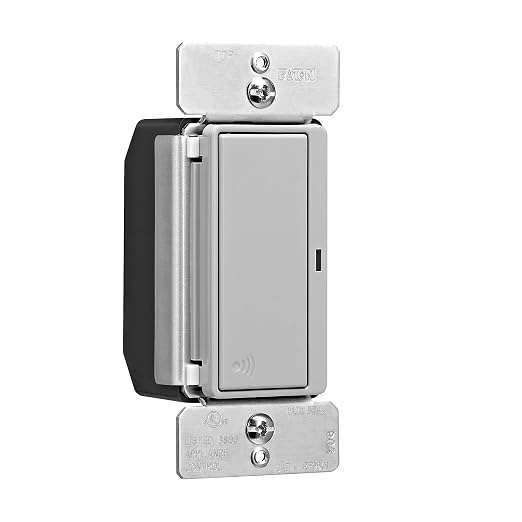 Eaton Z-Wave Plus RF9601DGY Wireless Switch, Single Pole, 3-Way, Gray