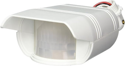 RAB Lighting GT500 Motion Sensor Light Outdoor – Hardwired Motion Sensor Flood Light, 120V/277V 600W/1350W Switching, 110° Detection, Wet Rated Outdoor Security Light - White