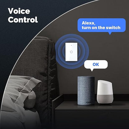 MOES Zigbee Smart Switch 2 Gang, Require MOES Zigbee Hub and Neutral Wire, Double Inteligente Light Switch, Work as Relay, Support Tuya Smart Life, White