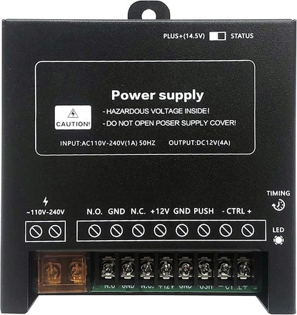 Biometric Access Control System with Fingerprint, Keypad, RFID, Infrared Exit Button, 1200lb Magnetic Lock, LCD Display, USB Download, Attendance Tracking, Timed Unlock,for Office, Store, Home