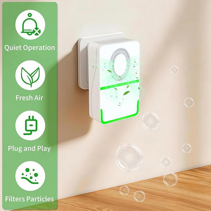 Negative Ion Air Purifier for Mold, Portable Plug In Air Purifiers for Home, For Use in Rooms With Odors, Smoke& More Suitable for Bedrooms, Study Rooms, Closets, Pet Room