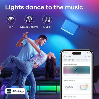 Linkind A19+B11 Smart Light Bulbs, Smart Bulb that Compatible with Alexa & Google Home, LED Light Color Changing