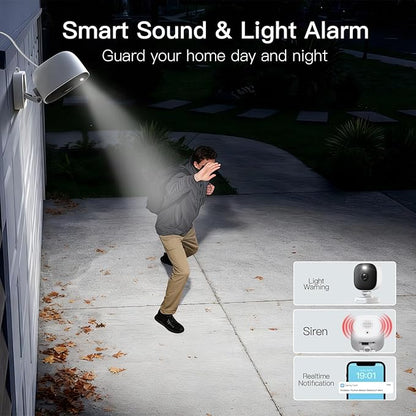 VIMTAG 4MP Security Camera, 2.4G/5G Outdoor Indoor Cameras for Home Security with Color Night Vision, Motion Activated Spotlight/Siren, IP66,2-Way Audio, Support Cloud/Card(not Include), Wired, 4Pack