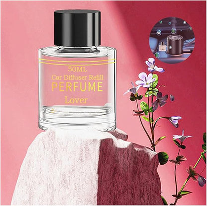 Smart Car Air Fresheners Refill 50ML Made with Natural Plant Extracts Compatible with Various Car Diffuser Refill Universal Perfume Available for 3-5 Months (Lover)