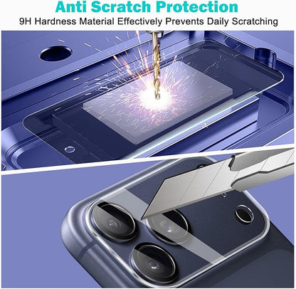 PEHAEL 3+3 Pack for iPhone 17 Pro Max Privacy Screen Protector with Camera Lens Protector Full Coverage Anti-Spy Tempered Glass Film 9H Hardness Easy Installation Bubble Free [6.9 inch]