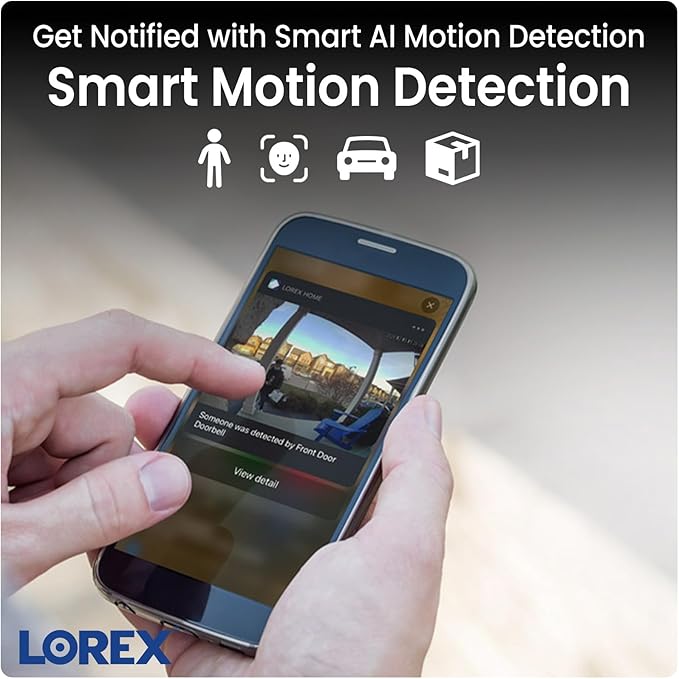 Lorex 4K 8MP Wi-Fi 6 Spotlight Security Camera | Indoor/Outdoor | Color Night Vision | Smart Motion Detection | 32GB Local Storage | 2-Way Talk | IP65 Rated | No Monthly Fees | White