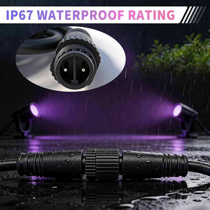 16 ft Weatherproof Extension for Philips Hue Outdoor Low Voltage Lights | Compatible with Lily Spot/XL Spot, Calla Pedestal, Econic Pathway & Amarant Light Bar - Requires hue Bridge