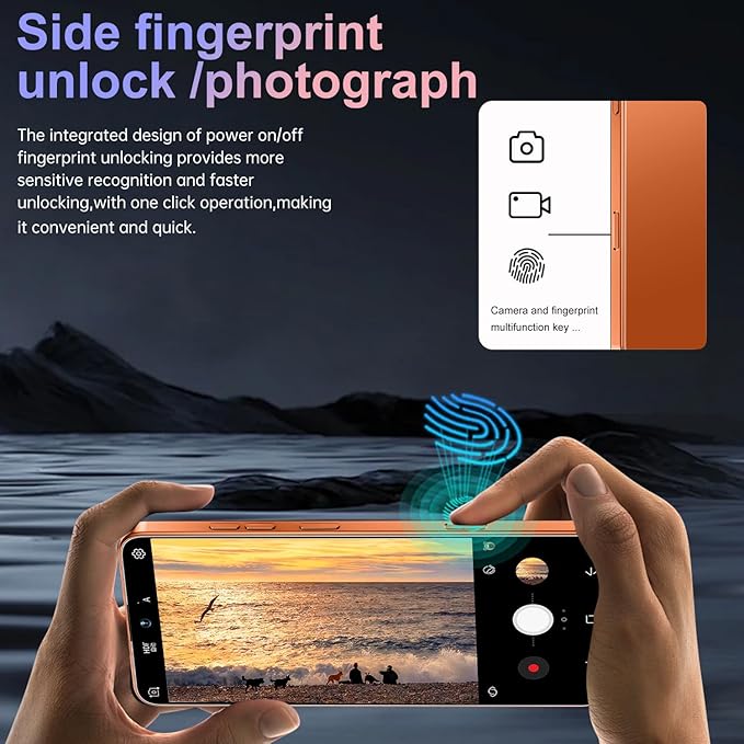 17PM Smartphone: Snapdragon 8 Gen 3, 12GB RAM + 512GB Storage, 7000mAh Battery, 6.99-inch Display, 68MP+108MP Camera, Android 15, 5G, Dual SIM - Superior OS Outperforms Competitors (Orange)