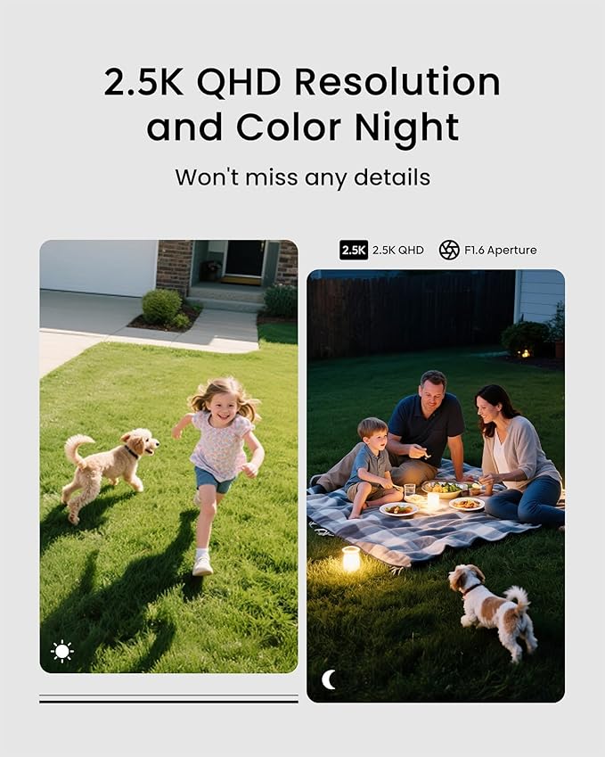 youkey Wireless Security Camera Outdoor, No Monthly Fee, Battery Powered, 2.5K QHD WiFi 6, Magnetic Mount, AI Human & Pet Detection, 8GB Local Storage, Color Night Vision