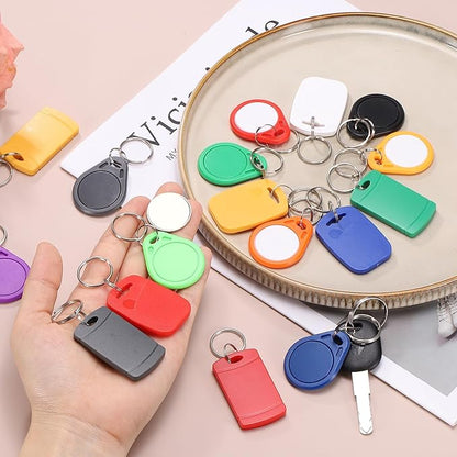 PATIKIL 10 Pcs 13.56MHz CUID Writable Rewritable Smart Key Fobs, Clone IC Key Fob Tags Blank Smart Card Key Classic 1K for Entry Access Control System, Black