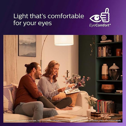 PHILIPS LED 40W A19 8-Pack Ultra Definition Daylight (5000K) 450 Lumen (5W = 40W) Dimmable Frosted Flicker-Free Light Bulbs