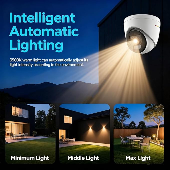 DS-2CD1367G2H-LIUF 6MP Color-Vu Full Color Night Vision POE Turret Camera, 2.8mm Lens, IP67 Outdoor, 120dB WDR, Built in Mic, Support Human & Vehicle Detection, Work with Ⲏіkconnect, Guarding Vision