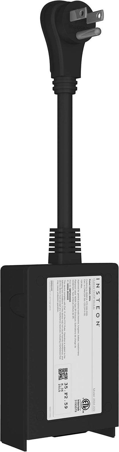 Insteon Smart Outdoor On/Off Plug-in Module, 1800W, 3-Pin, 2634-222 - Indoor or Outdoor Use, Tested for Rain and Ice - Requires Insteon Hub for Voice Control with Amazon Alexa and Google Assistant