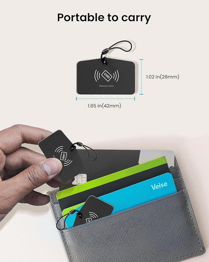 Veise VK01 IC Cards for Smart Lock, 13.56MHz RFID Key Fobs, 3 Pcs | Access Card for Keyless Entry Door Locks, Smart Deadbolt Key Compatible to Multiple Apps, Easy to Set up