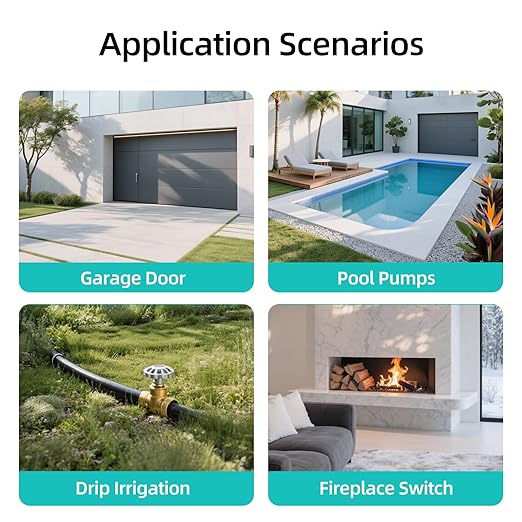 4 Channels Smart Relay Switch with Dry Contact, WiFi Bluetooth APP Control Module for Lights/Appliances, Voice Automation with Alexa & Google Home, 10A per Channel, AC110V/DC5V 12V 24V Compatible